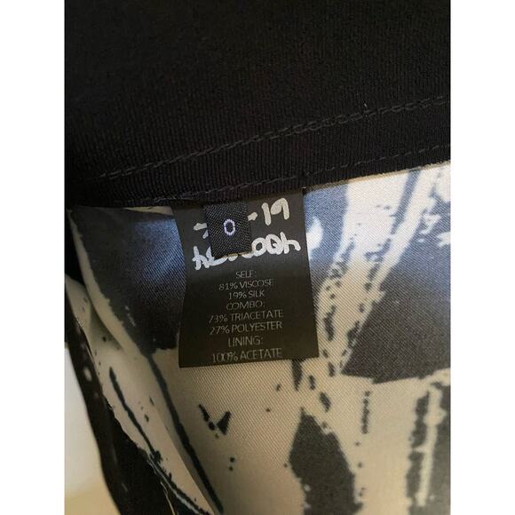 Yigal Azrouel Jacket Moto Blazer Black White Zip Abstract Lightweight Ca… - Picture 8 of 9